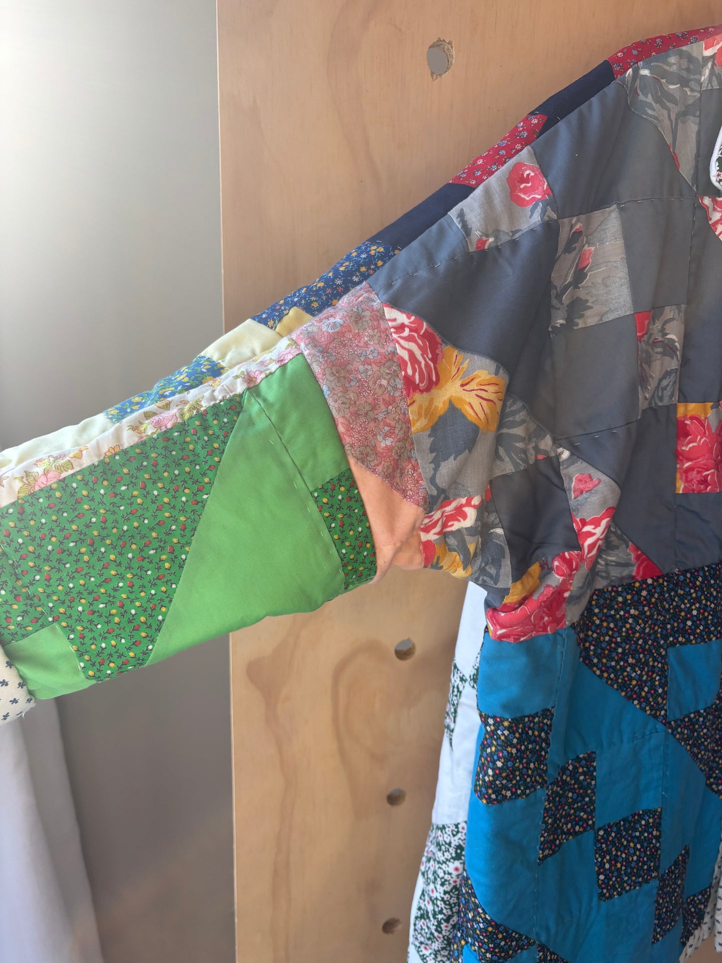 Primary Color Block Quilt Coat