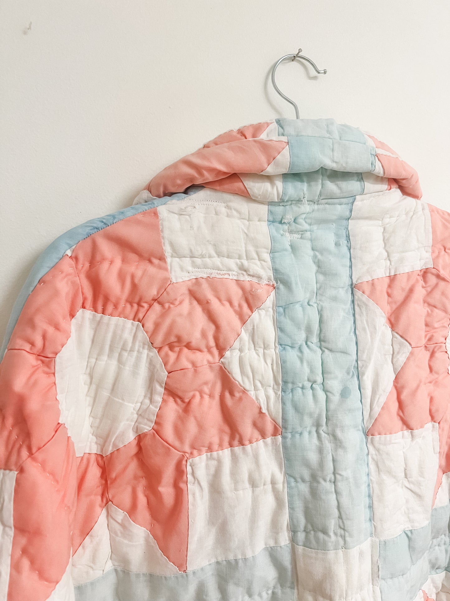 Pink/Blue 8 point star Quilt Coat