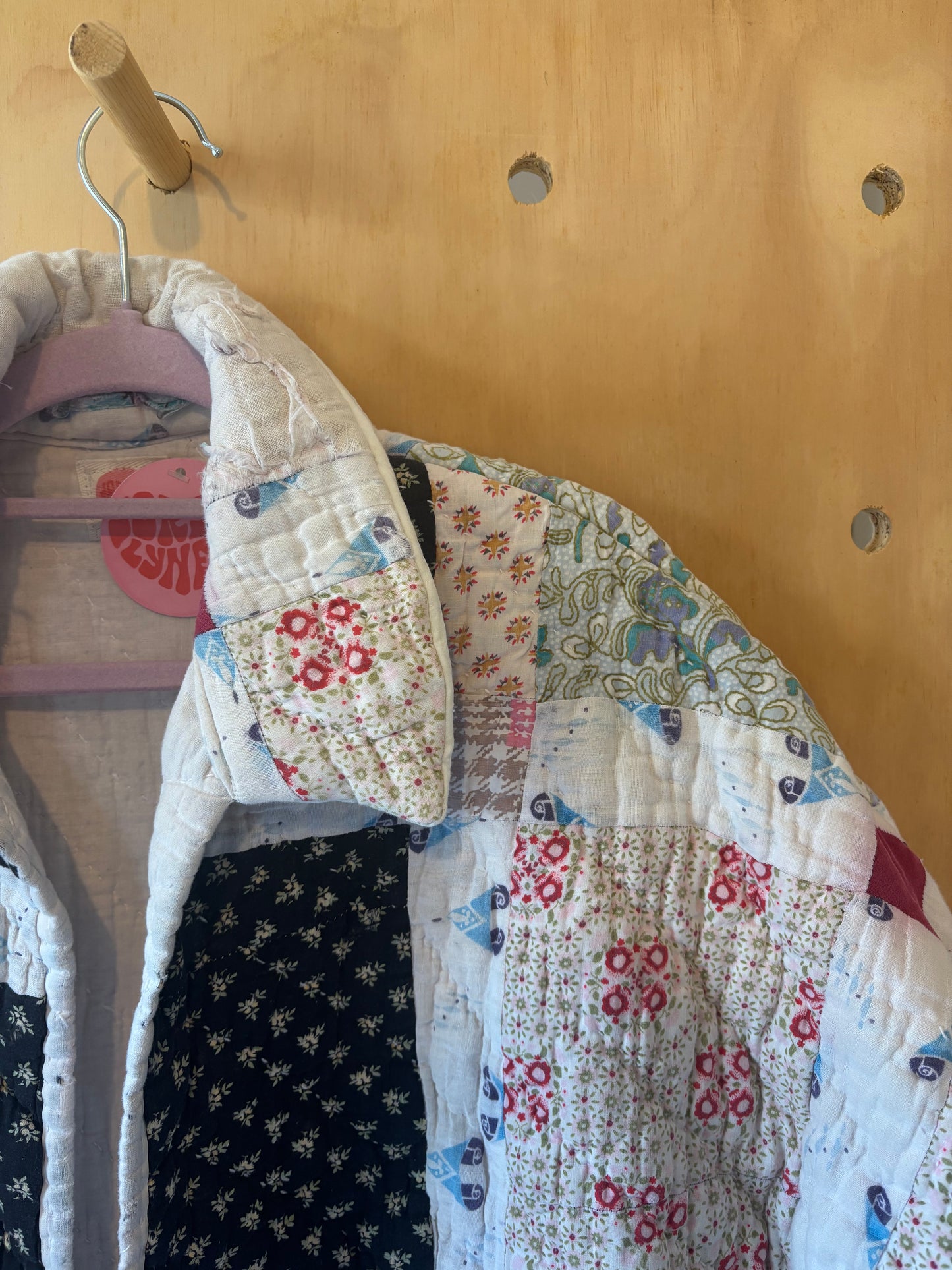 Neutral Patchwork Quilt Coat