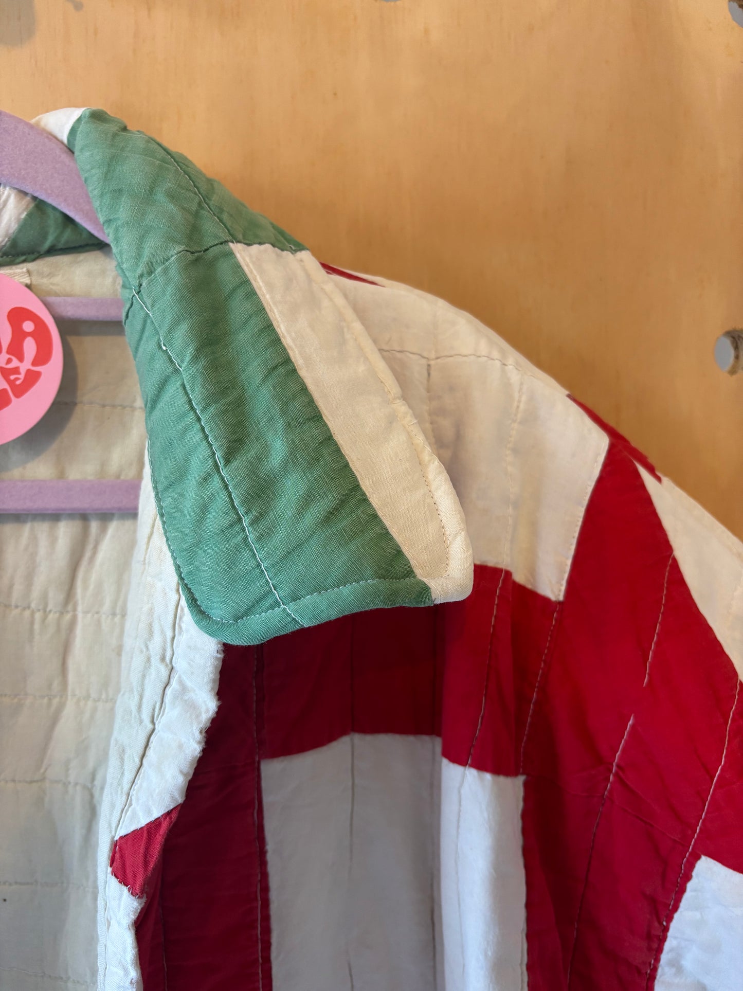 Long Frame Pattern Quilt Coat