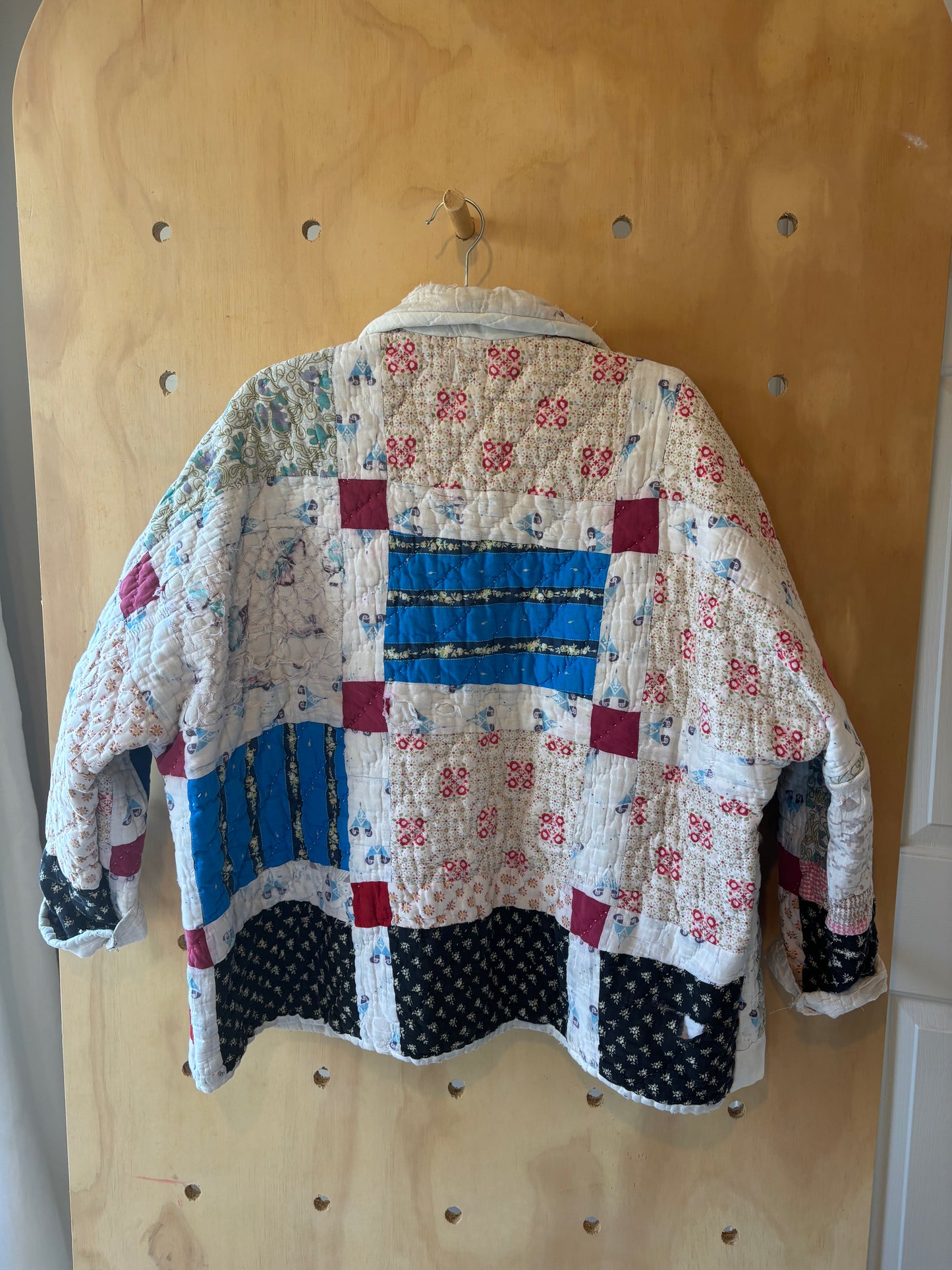 Neutral Patchwork Quilt Coat
