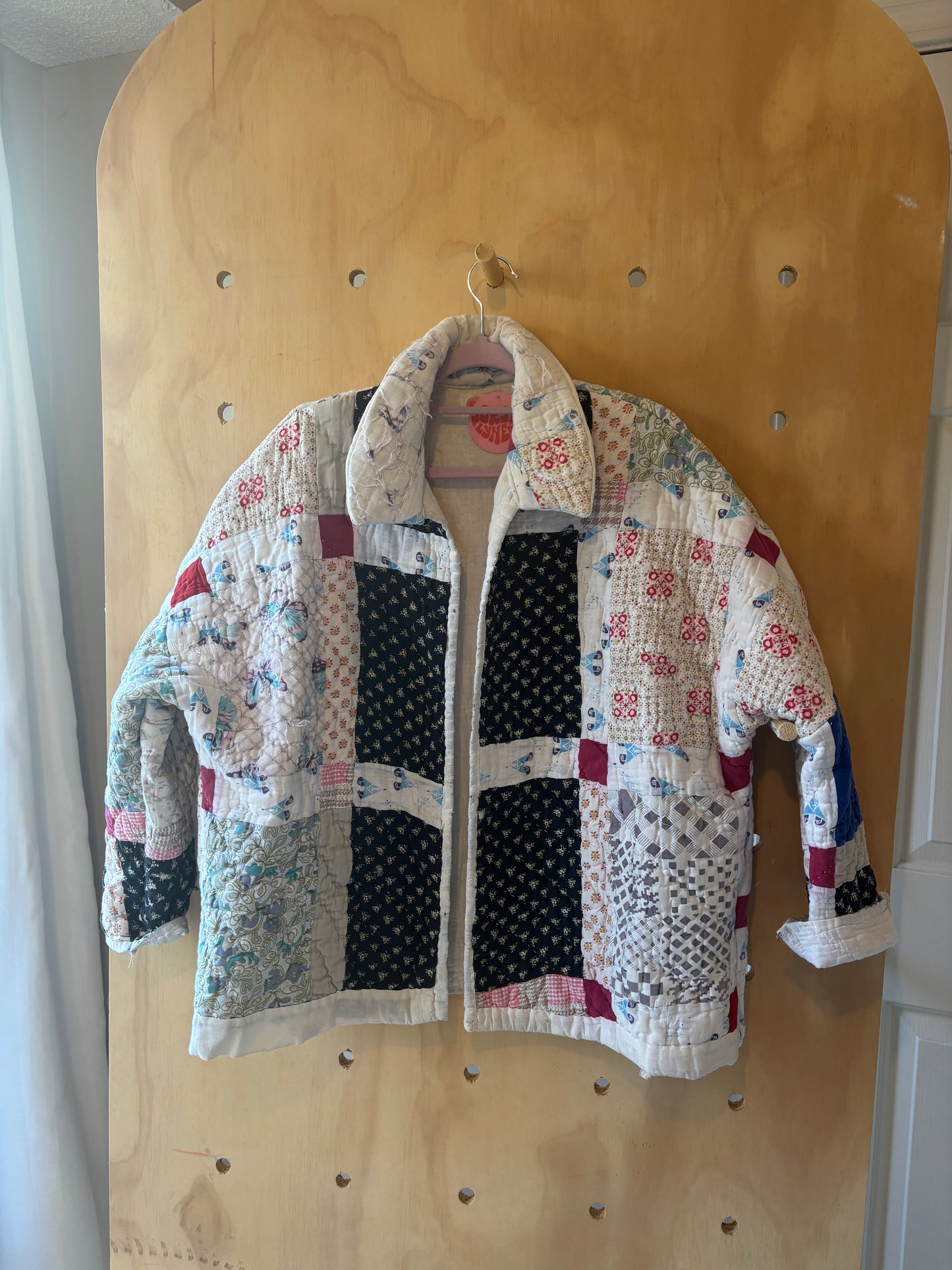 Neutral Patchwork Quilt Coat