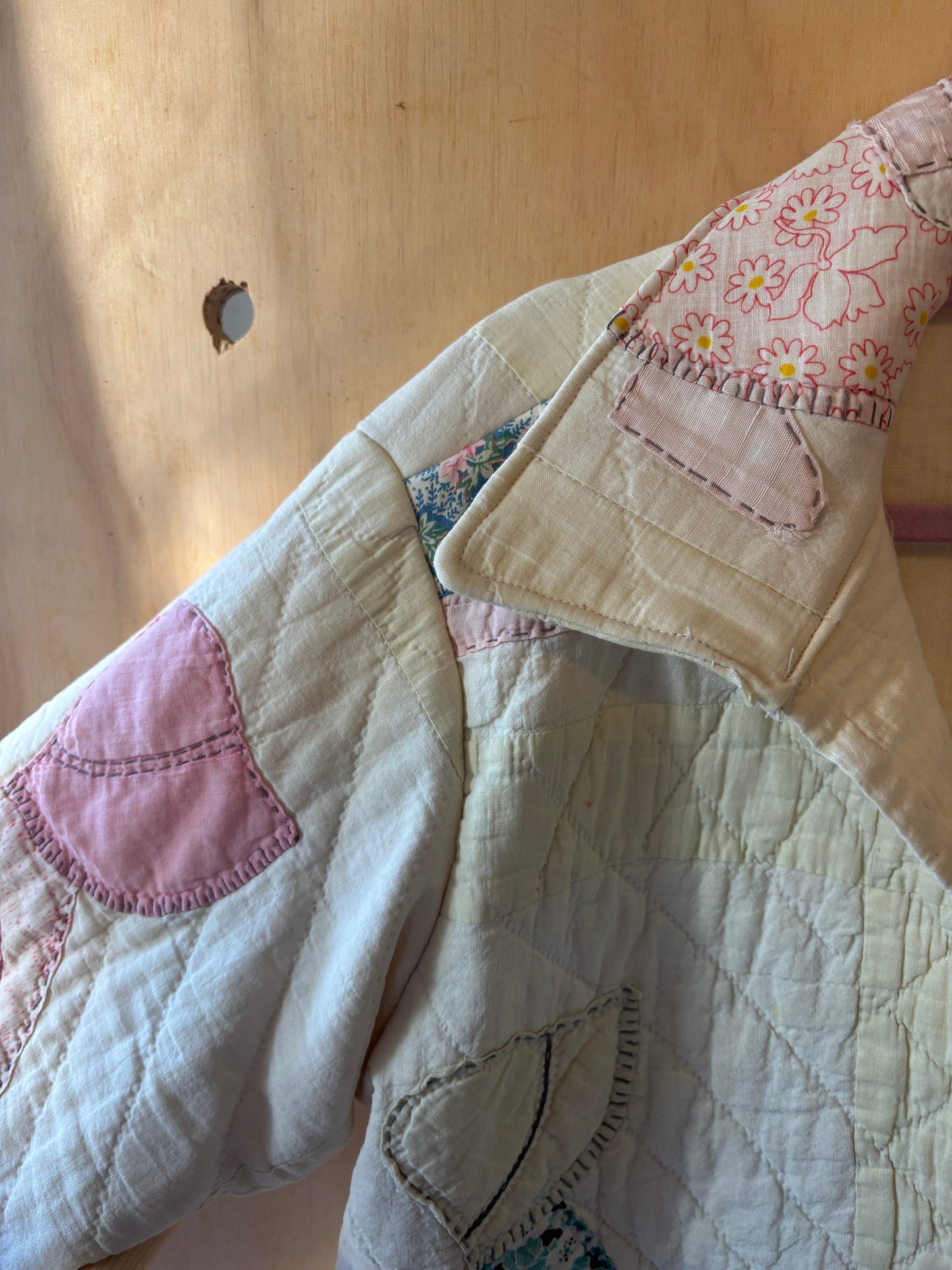 Vintage Babydoll Cropped Quilt Coat